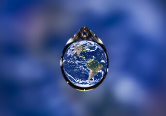 Earth droplet image