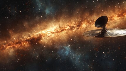 Naklejka premium Space observatory in galaxy