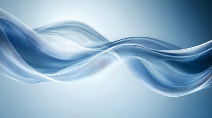 Fototapeta premium Exploring Tranquility: Abstract Blue Wave Backgrounds in Digital Art 