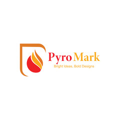 Creative Letter P Logo with Dynamic Flame Design for Bold Brands