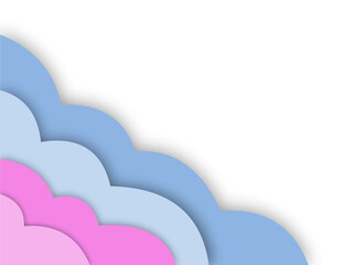 Cloud Paper Cut Corner Background