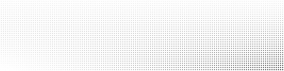 Halftone gradient. Dotted gradient, smooth dots spraying and halftones dot background seamless horizontal geometric pattern vector template set