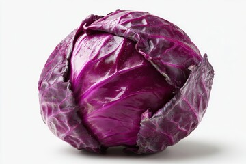 Fototapeta premium A close up of a red cabbage on a white background