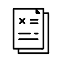 Report card grade symbol icon. Card with grades evaluating student performance.