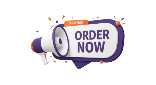 Glossy red "Order Now" button illustration – bold white text on a shiny badge – isolated graphic for web, apps, or digital marketing – ideal call-to-action element for promotions
