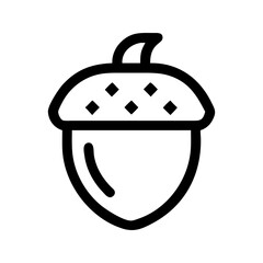 Autumn acorn nature icon. Acorn symbolizing fall season harvest beauty.