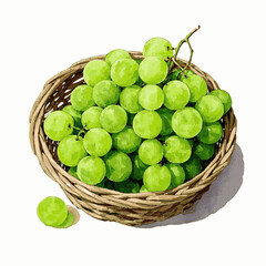Amethyst Cluster Flow grapes isolated watercolor vector illustration svg