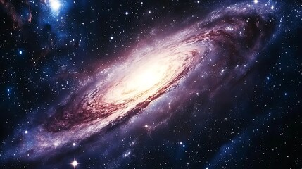 Obraz premium Spiral galaxy in outer space