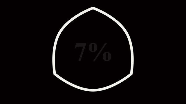 7% taxt Animation of glowing neon Pink and blue color number text animation . pink and blue neon number Four, symbol, technology, text,