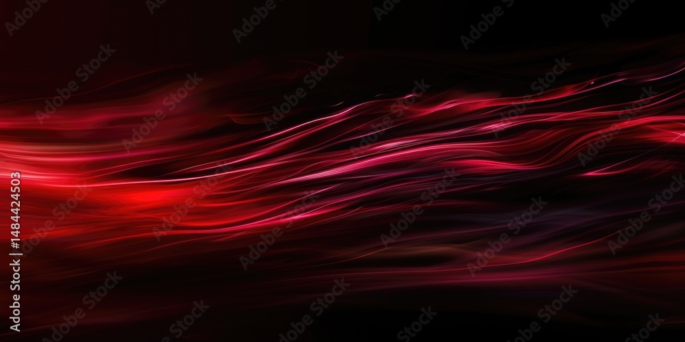 Poster abstract red black line effect on surface of modern template design express seamless style scene. di