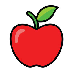 Apple vector icon on white background 