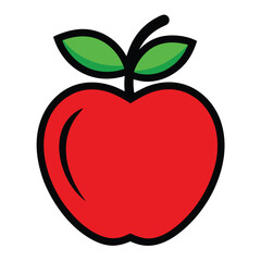 Apple vector icon on white background 