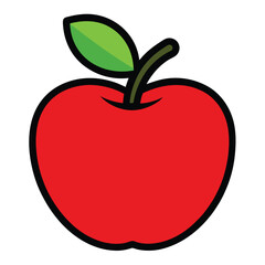Apple vector icon on white background 