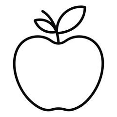Green apple vector icon on white background 