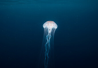 Jellyfish underwater view