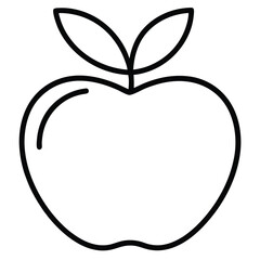 Apple outline vector icon on white background 