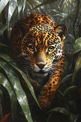 Jaguar in Lush Jungle