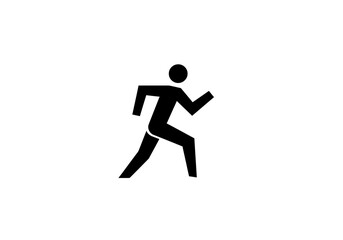 Dynamic Silhouette of a Running Person in Motion
