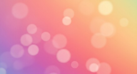Soft pastel gradient background with bokeh lights for digital design and web presentations usage on transparent background