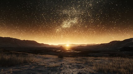 Fototapeta premium Sunrise over mountain valley