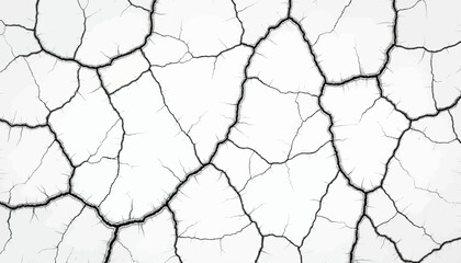 Dry Earth Cracks Under Sunlight, Arid Desert Pattern, Cracked Soil Texture, Monochromatic Minimalism, Desert Landscape