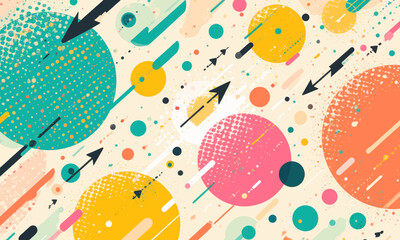 Dynamic Abstract Circles Arrows Colorful Energy Movement