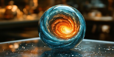 Orb of swirling galaxies
