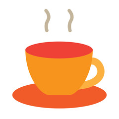 Tea Cup Vector Flat Icon Design