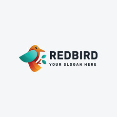 Bird logo colorful vector icon illustration