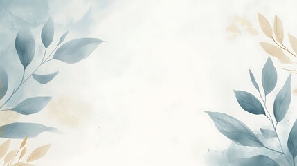 Elegant botanical watercolor background