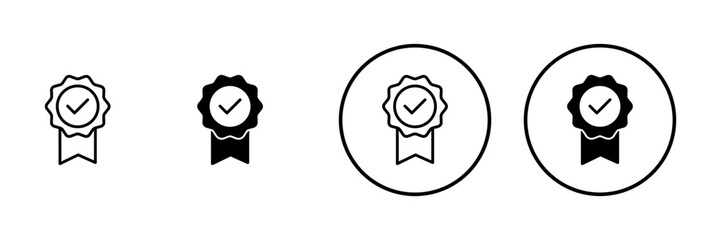 Approved icon vector. Certified Medal Icon