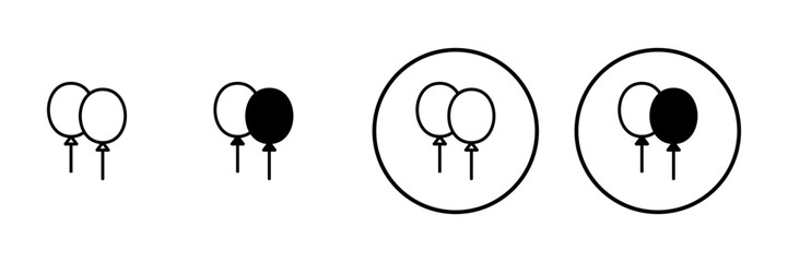 Balloon icon vector. Party balloon sign and symbol
