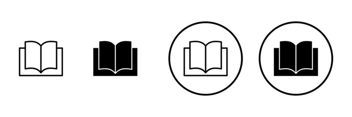 Book icon vector. open book sign and symbol. ebook icon