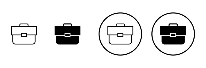Briefcase icon vector. suitcase sign and symbol. luggage symbol.