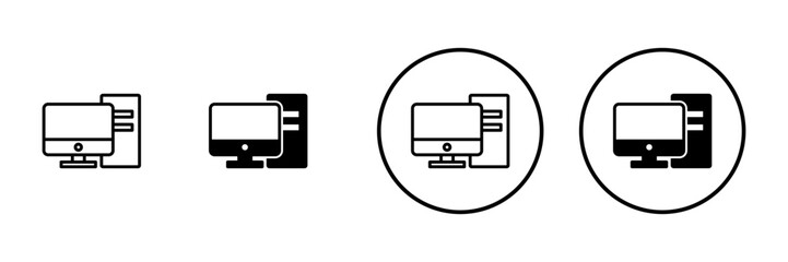 Computer icon vector. computer monitor sign and symbol