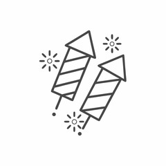 Simple Firecracker Icon Vector Design.