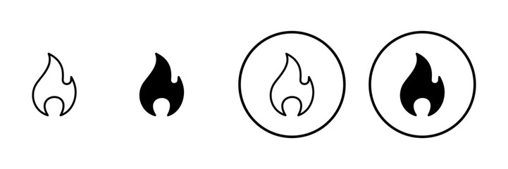Fire icon vector. fire sign and symbol