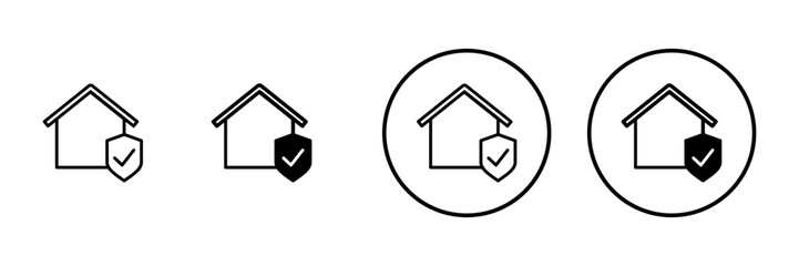 home insurance icon vector. home protection sign and symbol