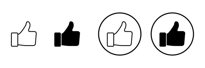 Like icon vector. Thumbs up sign and symbol. Hand like