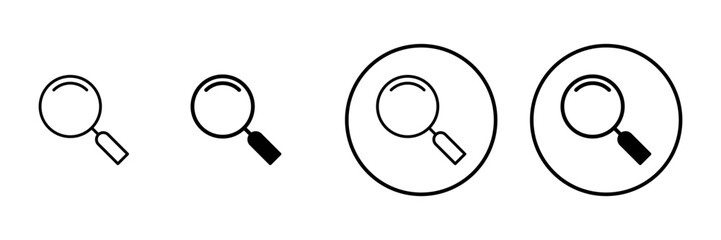 Search icon vector. search magnifying glass sign and symbol