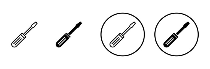 Screwdriver icon vector.tools sign and symbol