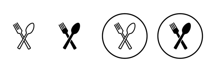 spoon and fork icon vector. spoon, fork and knife icon vector. restaurant sign and symbol