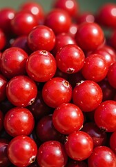 Vibrant Red Cranberries: A Close-Up Still Life