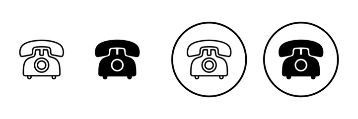 Telephone icon vector. phone sign and symbol