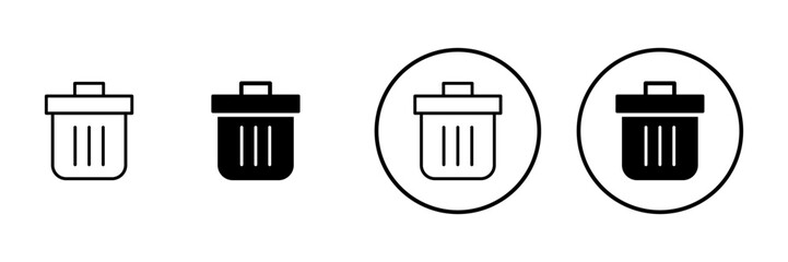 Trash icon vector. trash can icon. delete sign and symbol.