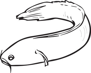 MUD FISH LINE ART