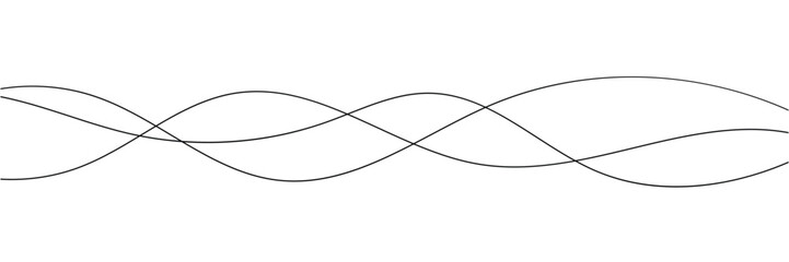 Curve wave seamless pattern. Thin line wavy abstract vector background. Curve wave seamless pattern. Line art striped graphic template. Vector illustration in white background in eps 10.