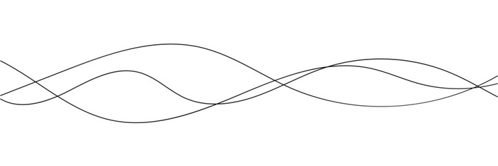 Curve wave seamless pattern. Thin line wavy abstract vector background. Curve wave seamless pattern. Line art striped graphic template. Vector illustration in white background in eps 10.