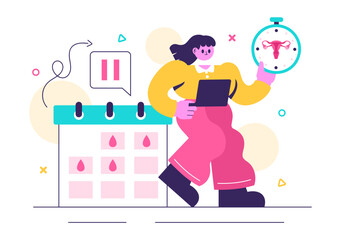 Vector Illustration of HRT or Hormone Replacement Therapy Acronym Featuring Hormone Medication and Medical Treatment in a Healthcare Background