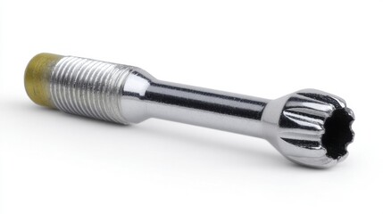 Obraz premium Steel valve stem tool isolated on white background. Generative AI